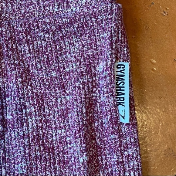 Gymshark Women Small S Slounge Ribbed High Rise Knit Leggings Drawstring Stretch - Picture 2 of 8